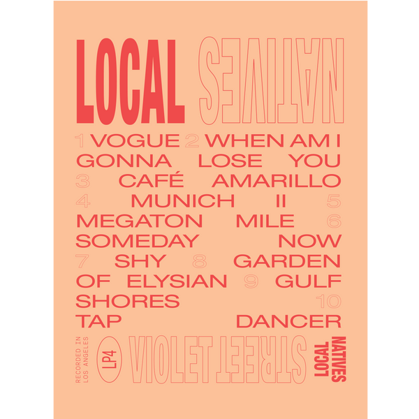 Violet Street Signed Print Local Natives